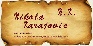 Nikola Karajović vizit kartica